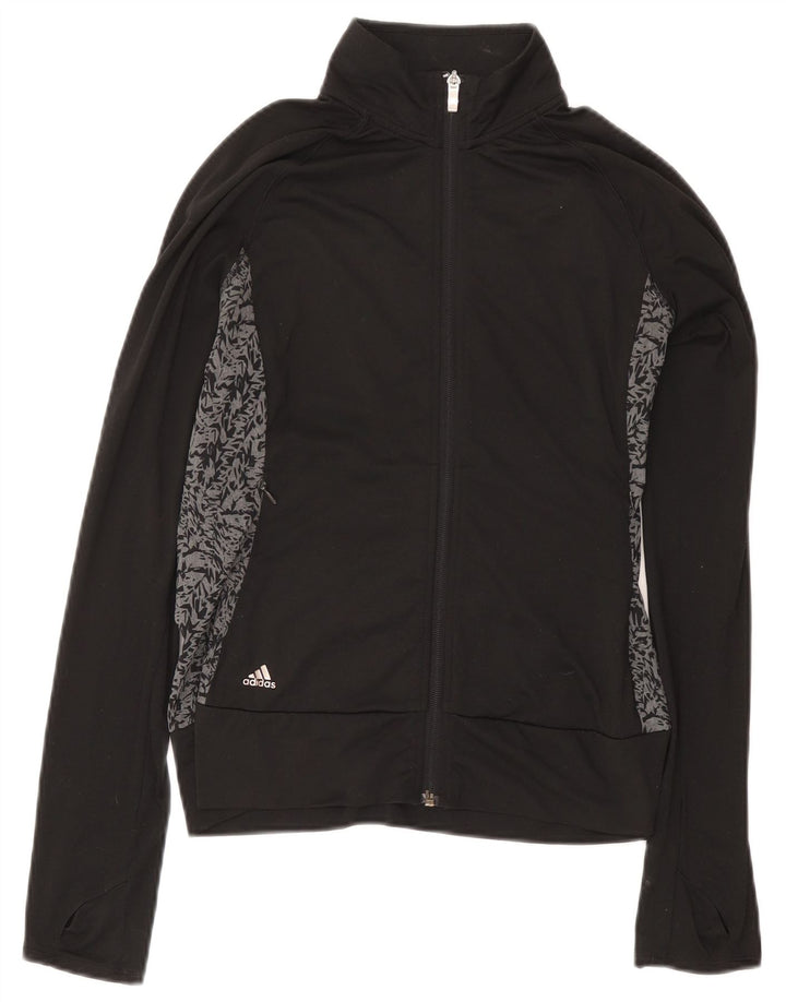 Γυναικεία αθλητική φόρμα Adidas Abstract Pattern Top Jacket UK 10 Small Black