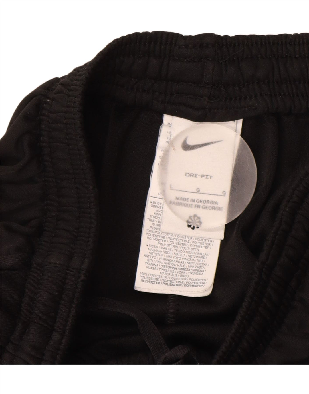 Γυναικεία φόρμα NIKE Dri Fit Παντελόνια UK 14 Large Μαύρο Πολυεστέρας