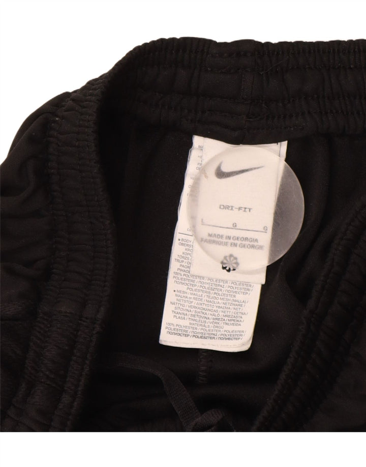 Γυναικεία φόρμα NIKE Dri Fit Παντελόνια UK 14 Large Μαύρο Πολυεστέρας