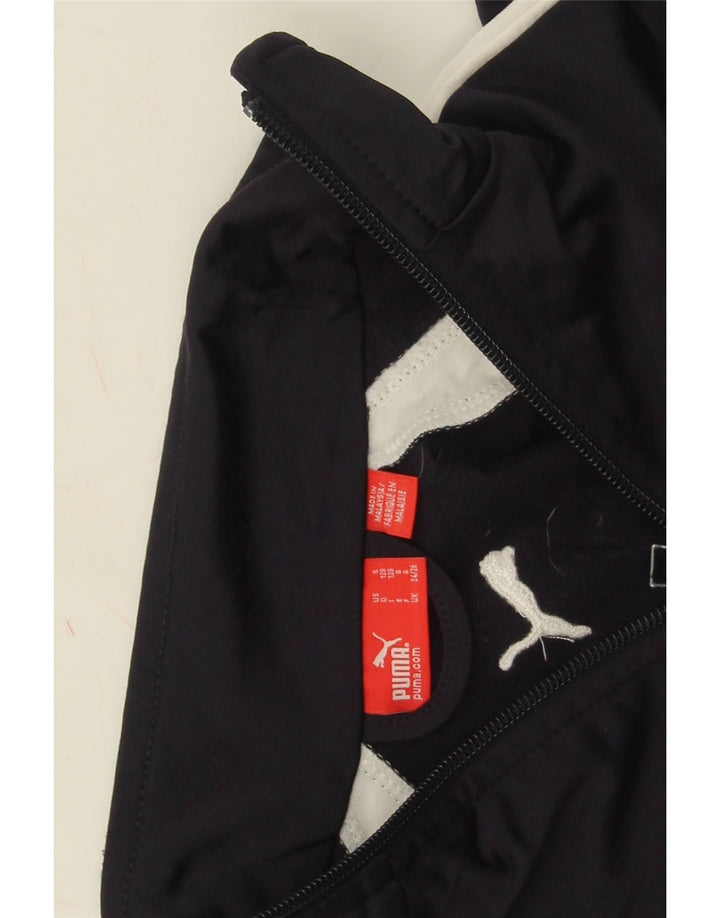 Τοπ μπουφάν Puma Boys αθλητική φόρμα 7-8 ετών Navy Blue Colourblock