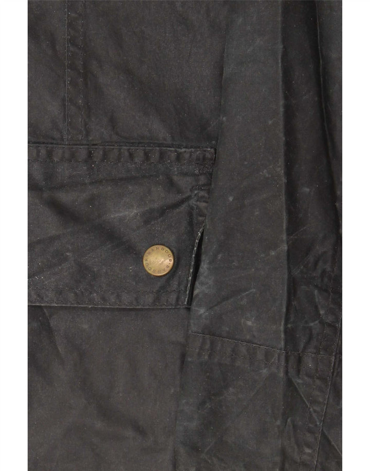 Barbour Γυναικείο κερωμένο βαμβακερό μπουφάν UK 10 Small Black