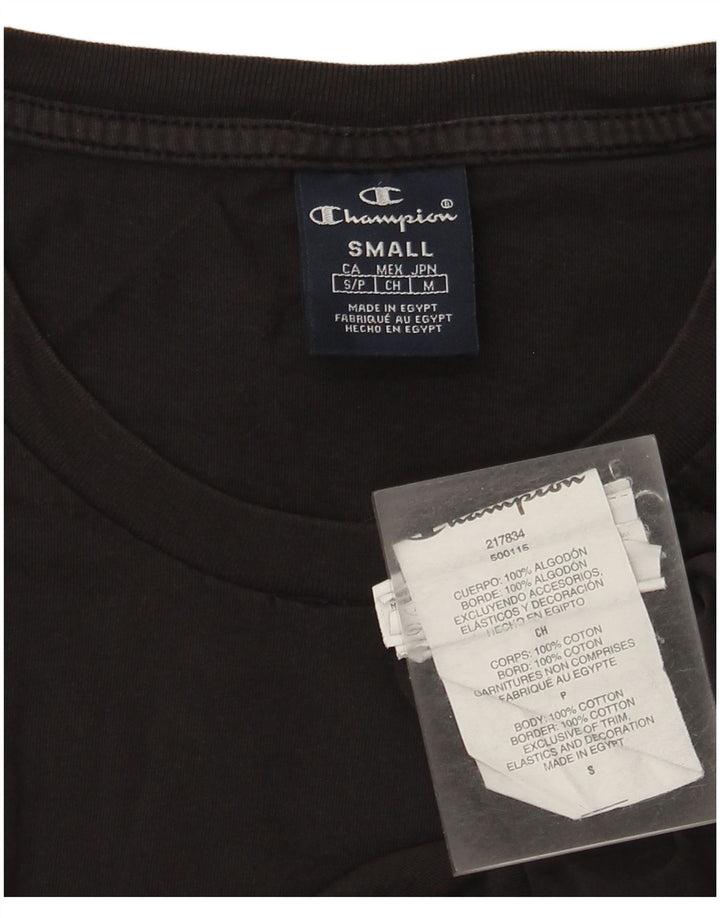Champion Ανδρικό γραφικό T-Shirt Top Μικρό μαύρο βαμβακερό