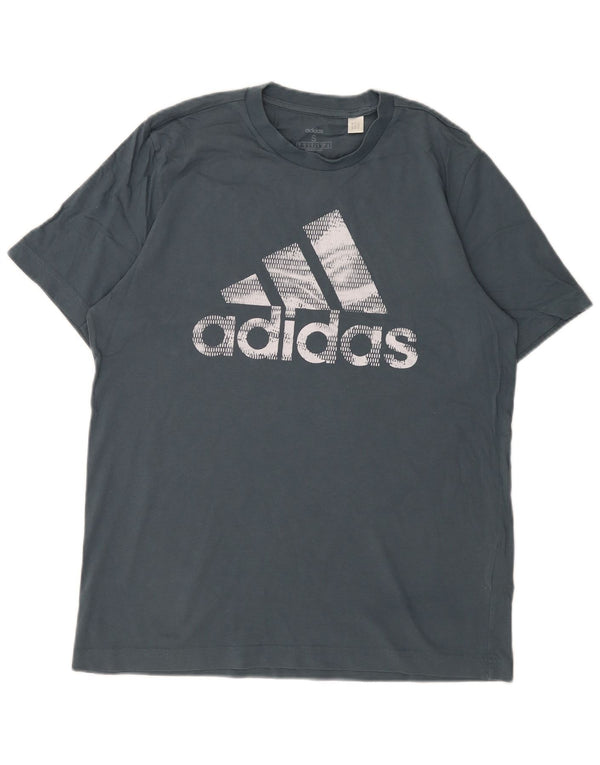 Ανδρικό γραφικό T-Shirt Adidas Top Small Blue βαμβακερό