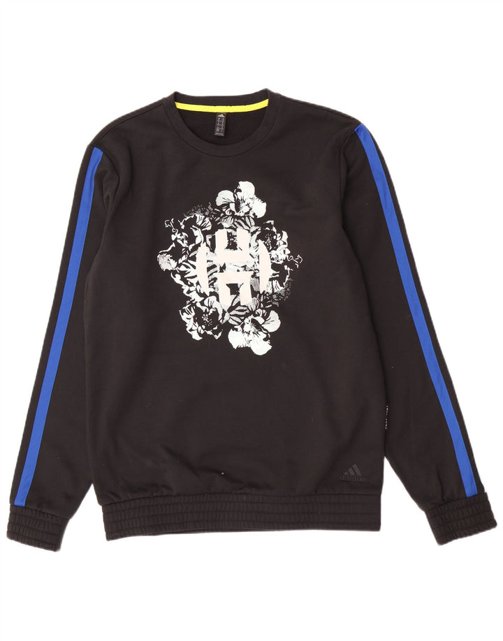 Ανδρικό γραφικό φούτερ Adidas Jumper Medium Black Colourblock Polyester