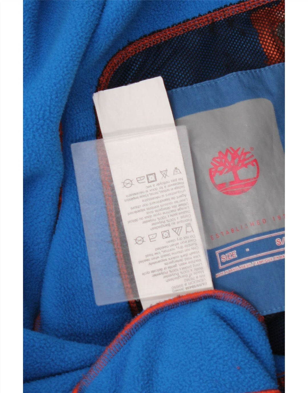 TIMBERLAND Ανδρικό μπουφάν με κουκούλα αντιανεμικό UK 36 Small Blue Polyester