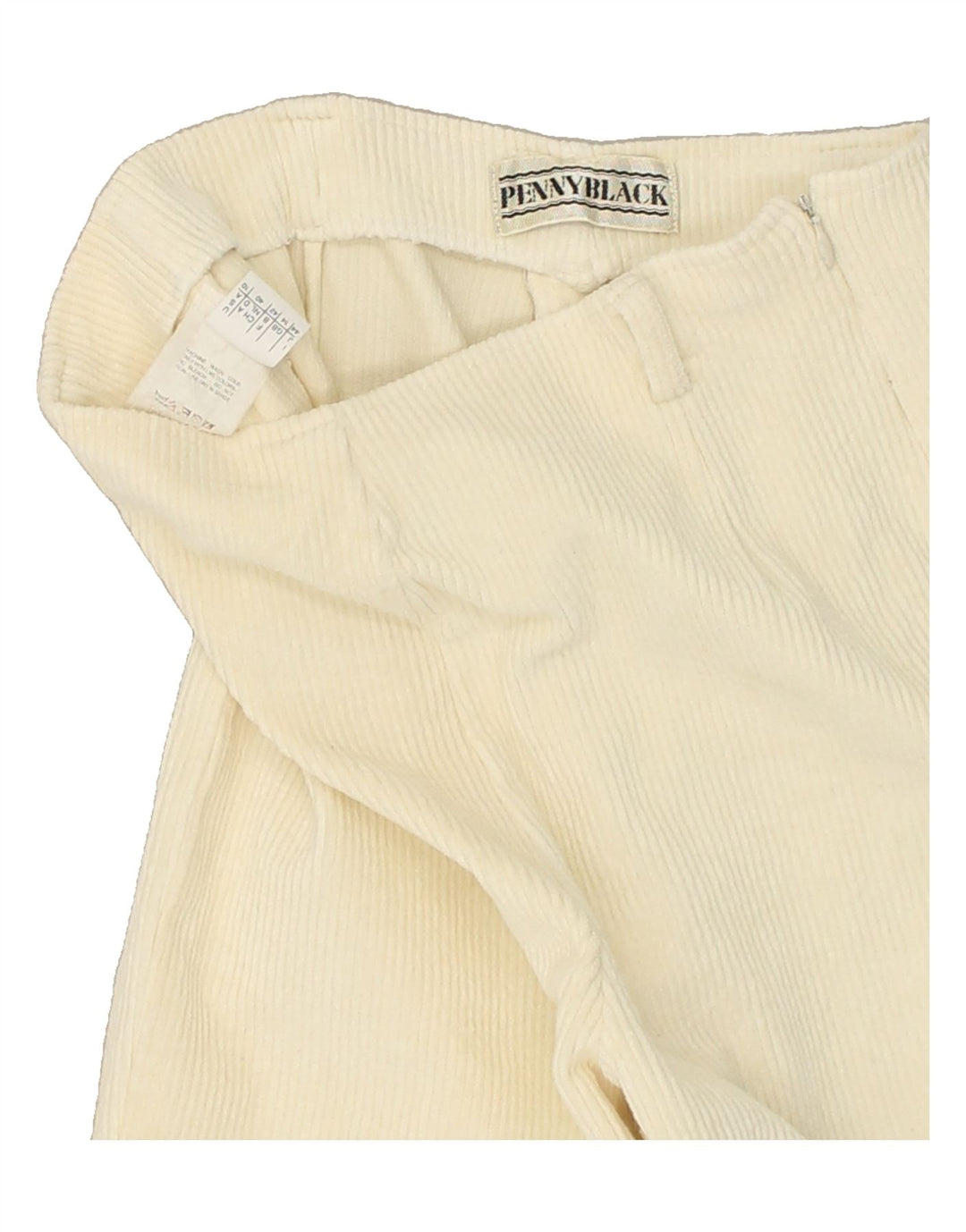 PENNY BLACK Womens Corduroy Trousers UK 14 Medium W26 L28 Off White | Vintage Penny Black | Thrift | Second-Hand Penny Black | Used Clothing | Messina Hembry 