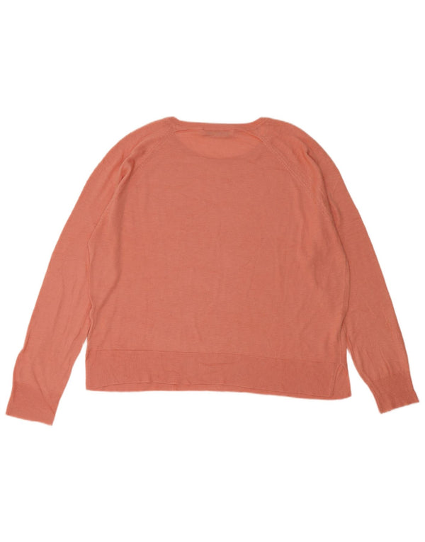 Zara Γυναικείο πουλόβερ με λαιμόκοψη UK 16 Large Pink