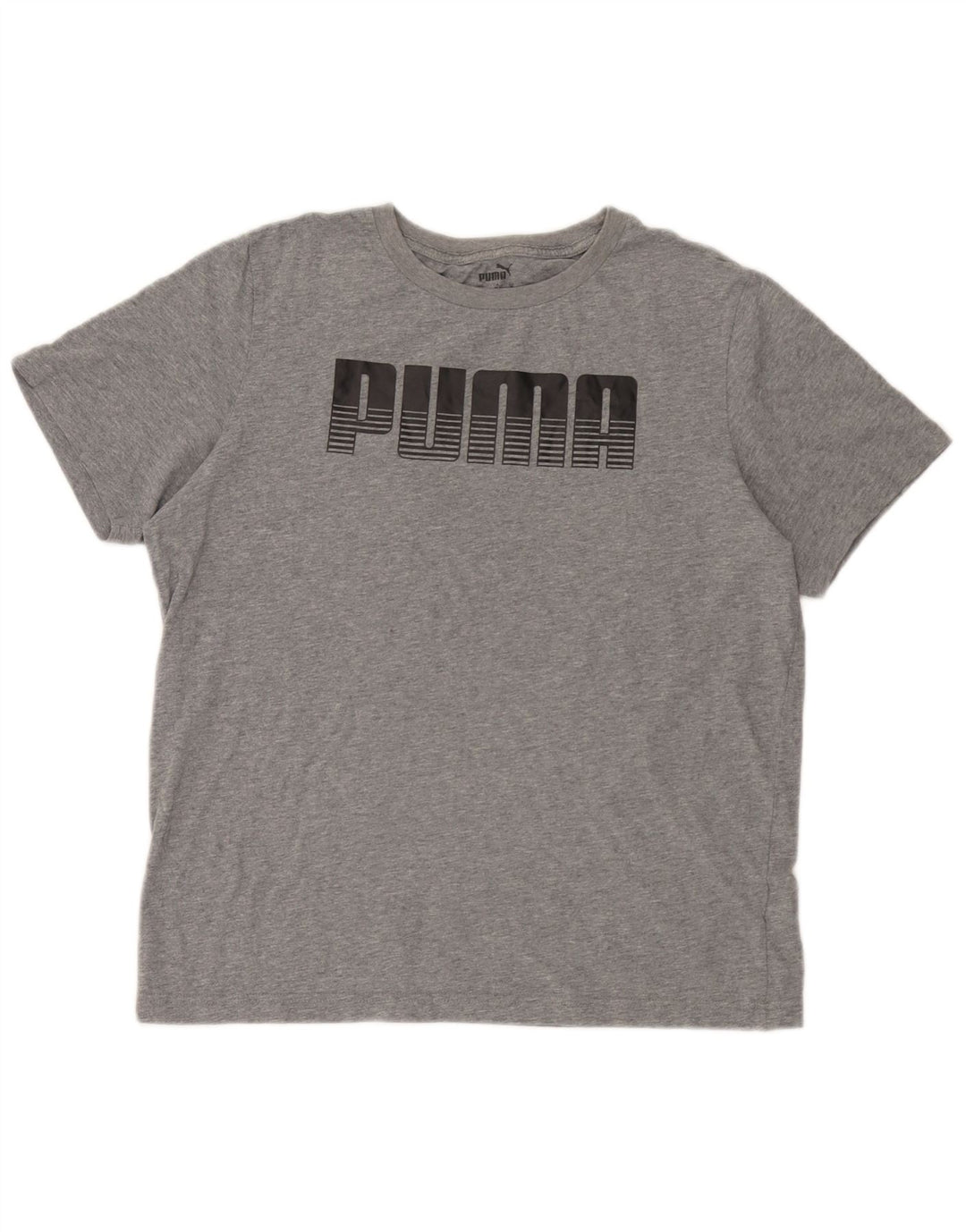 Ανδρικό γραφικό μπλουζάκι Puma Τοπ μεσαίου γκρι βαμβακερό
