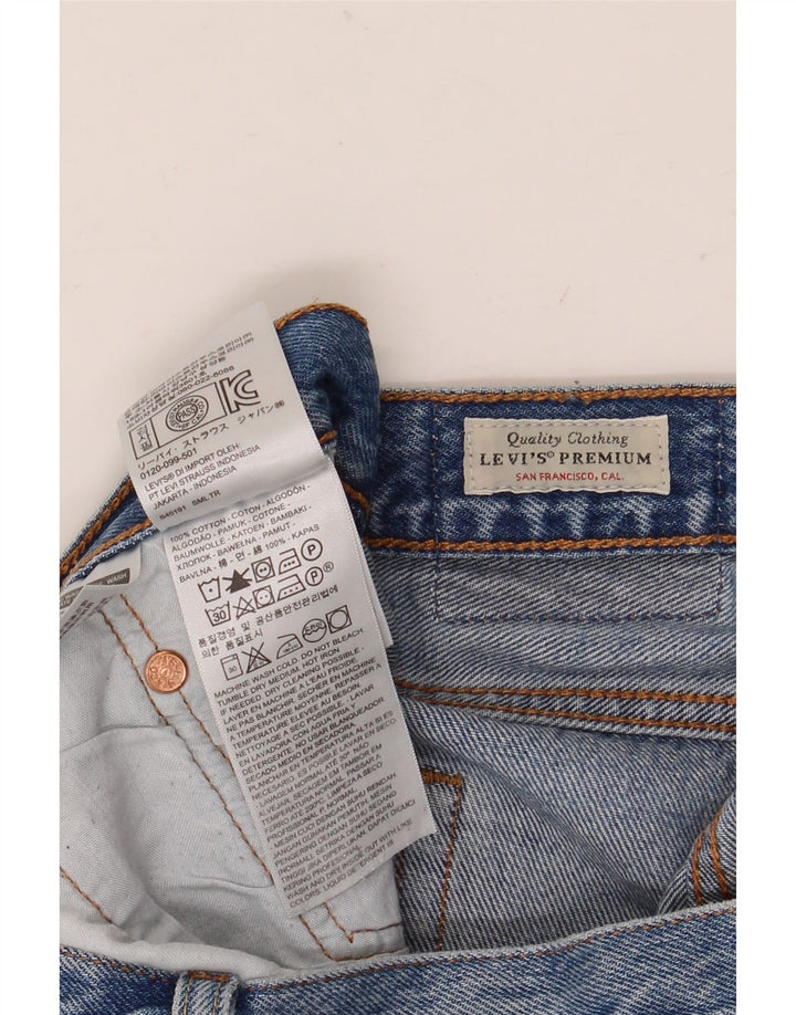 Levi's Womens 501 Distressed τζιν σορτς W29 μεσαίο μπλε βαμβακερό