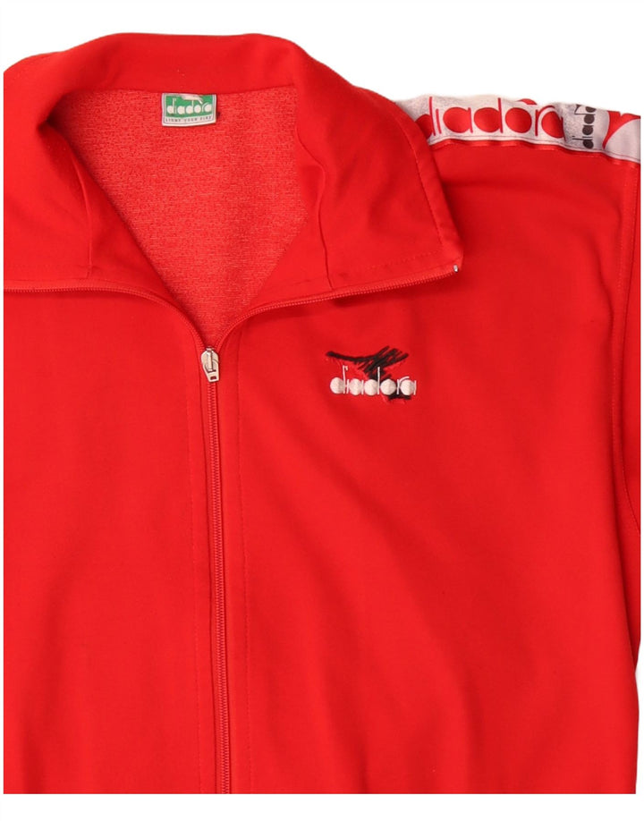 Ανδρική φόρμα φόρμας Diadora με γραφικές φόρμες Top Jacket Small Red Colourblock Polyester