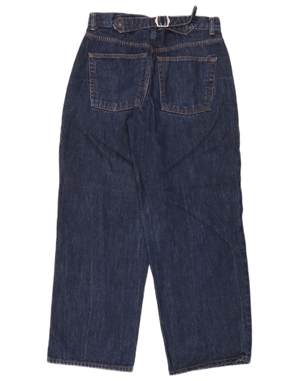 Topshop Womens Wide Leg Jeans W26 L30 Navy Blue Cotton