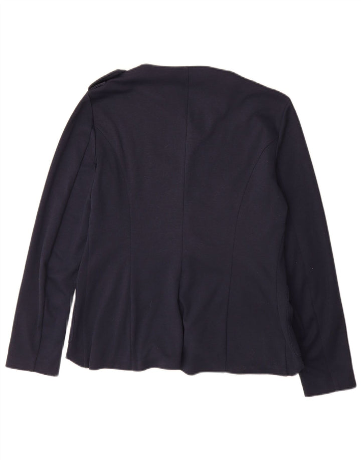 Benetton Γυναικείο Μπουφάν 1 Κουμπί 1 Κουμπί Blazer UK 12 Medium Navy Blue