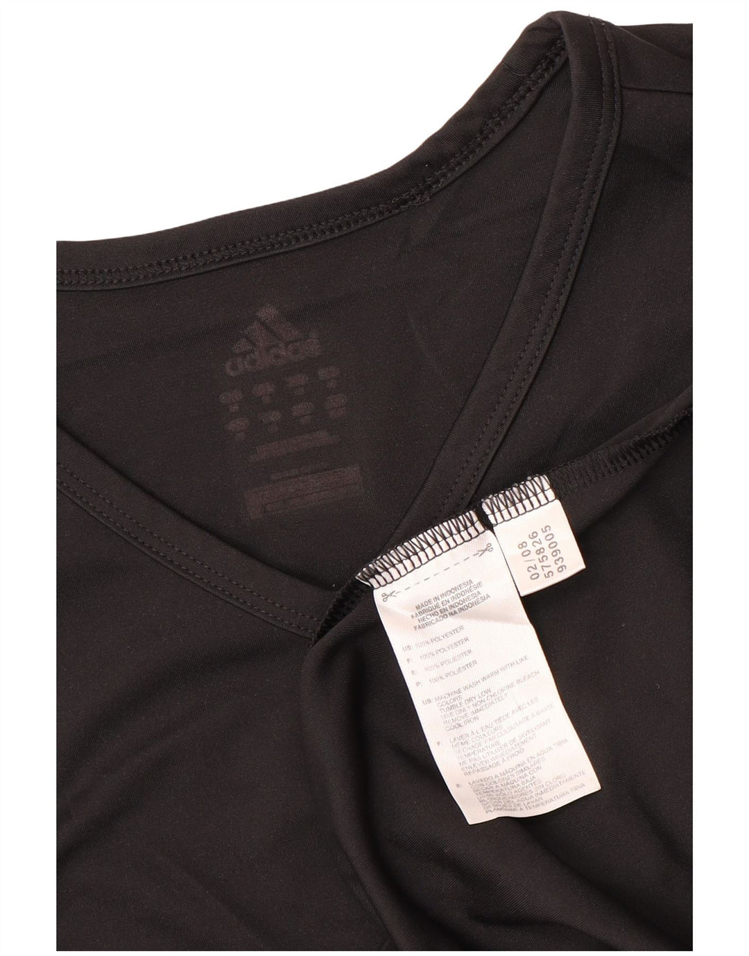 Γυναικείο T-Shirt ADIDAS Top UK 14 Medium Black Polyester