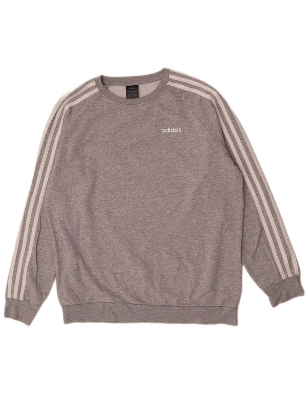 Adidas Γυναικείο φούτερ μεγάλου μεγέθους Jumper UK 4/6 XS Γκρι βαμβακερό