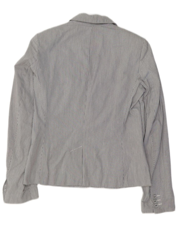 ΓΑΛΛΙΚΗ ΣΥΝΔΕΣΗ Γυναικείο σακάκι UK 10 Small Blue Pinstripe