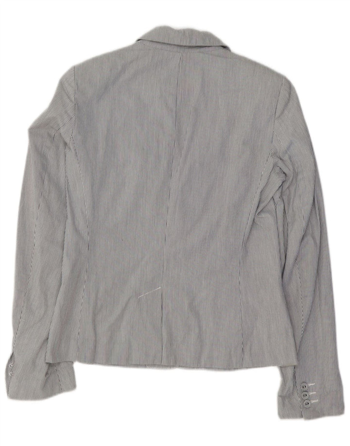 ΓΑΛΛΙΚΗ ΣΥΝΔΕΣΗ Γυναικείο σακάκι UK 10 Small Blue Pinstripe