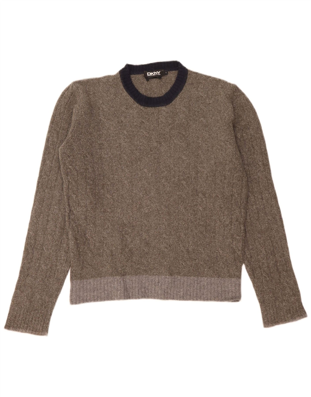Ανδρικό πουλόβερ με λαιμόκοψη Dkny Small Grey Colourblock Μαλλί