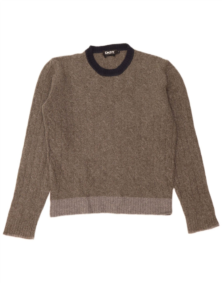 Ανδρικό πουλόβερ με λαιμόκοψη Dkny Small Grey Colourblock Μαλλί