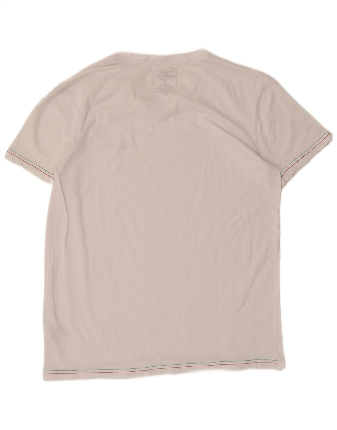 AERONAUTICA MILITARE Γυναικείο T-Shirt Top UK 18 XL Λευκό βαμβακερό