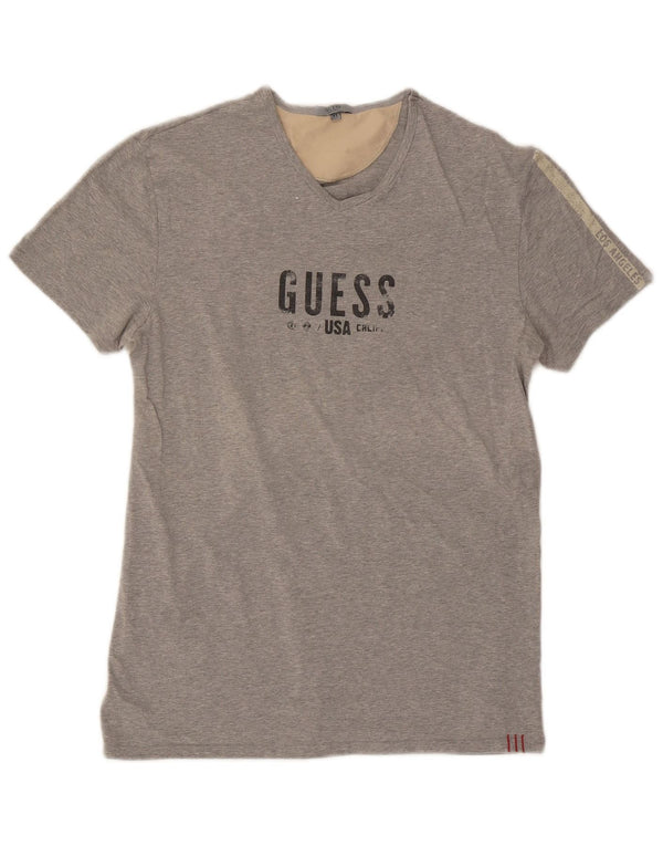 Γυναικείο γραφικό μπλουζάκι Guess Top UK 18 XL Γκρι βαμβακερό