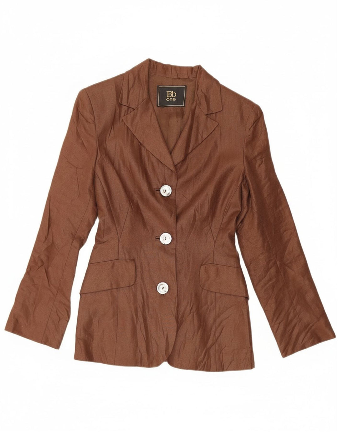 Vintage γυναικείο σακάκι με 3 κουμπιά UK 10 Small Brown