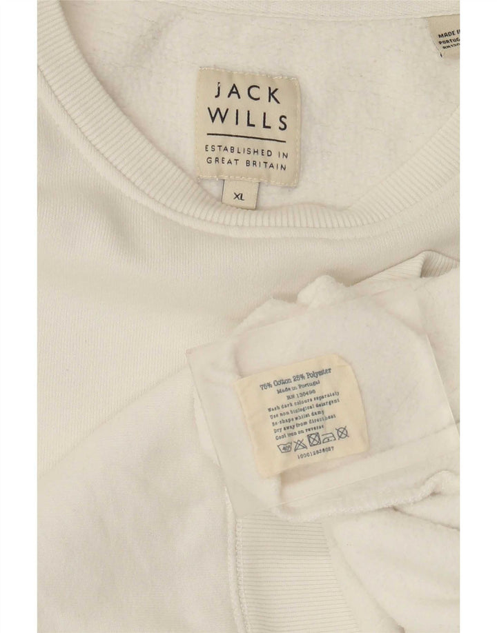 Ανδρικό φούτερ Jack Wills Jumper XL Λευκό βαμβακερό