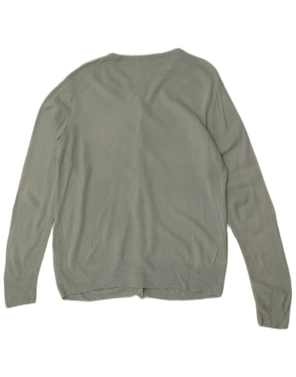 Marks & Spencer Γυναικεία ζακέτα πουλόβερ UK 16 Large Green Argyle/Diamond