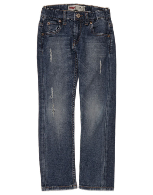 LEVI'S Boys 511 Distressed Slim Jeans 5-6 Years W20 L21 Blue Cotton