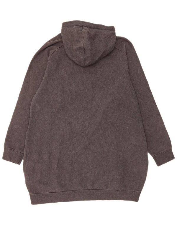 Puma Γυναικείο Longline Graphic Hoodie Jumper UK 14 Μεσαίο γκρι βαμβακερό
