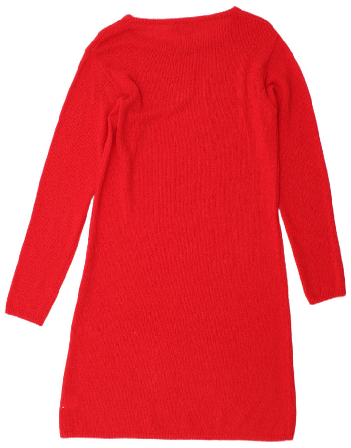 Max Mara Γυναικείο μακρυμάνικο φόρεμα UK 12 Medium Red