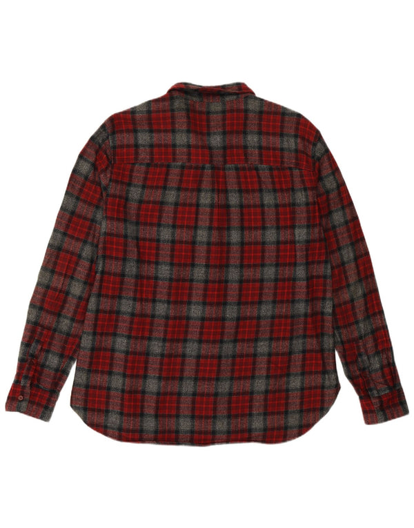 Jack Wills Γυναικείο πουκάμισο Boyfriend Fit Flannel UK 14 Large Burgundy Check