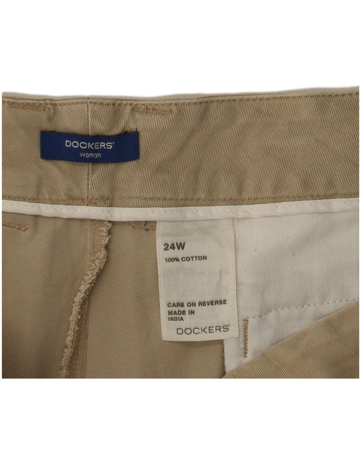 DOCKERS Γυναικείο σορτς Cargo US 24 4XL W48 Μπεζ βαμβακερό