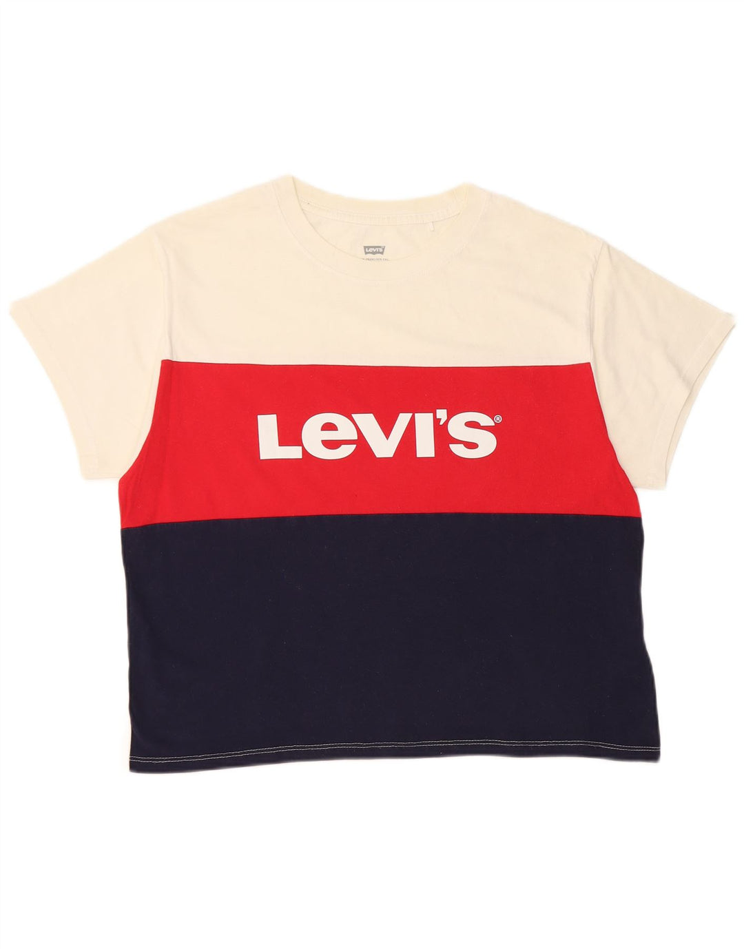 Γυναικείο γραφικό μπλουζάκι LEVI'S Top 10 Small White Colourblock