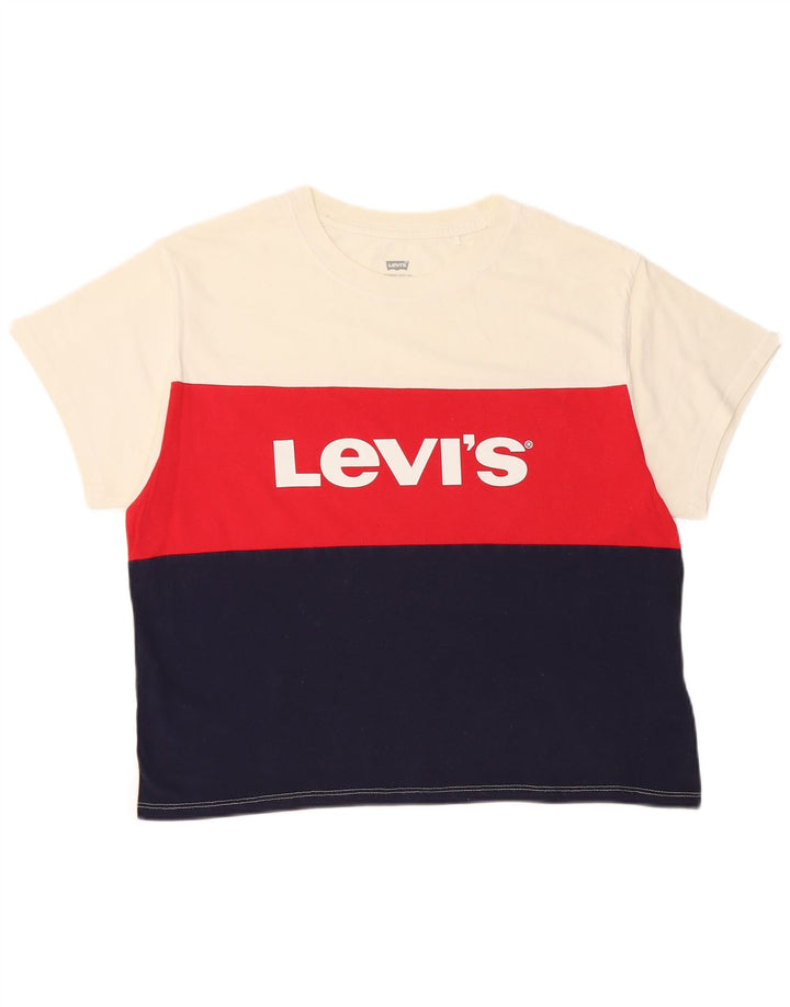 Γυναικείο γραφικό μπλουζάκι LEVI'S Top 10 Small White Colourblock