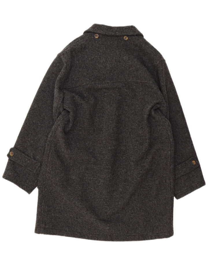 Vintage Ανδρικό παλτό Duffle IT 46 Μικρό μαλλί με γκρι λείανση