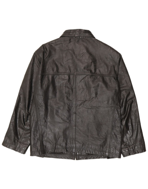 Vintage Ανδρικό Δερμάτινο Μπουφάν UK 36 Small Black