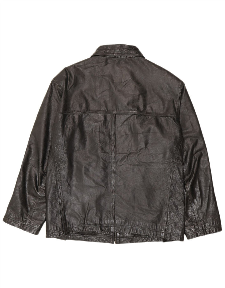 Vintage Ανδρικό Δερμάτινο Μπουφάν UK 36 Small Black