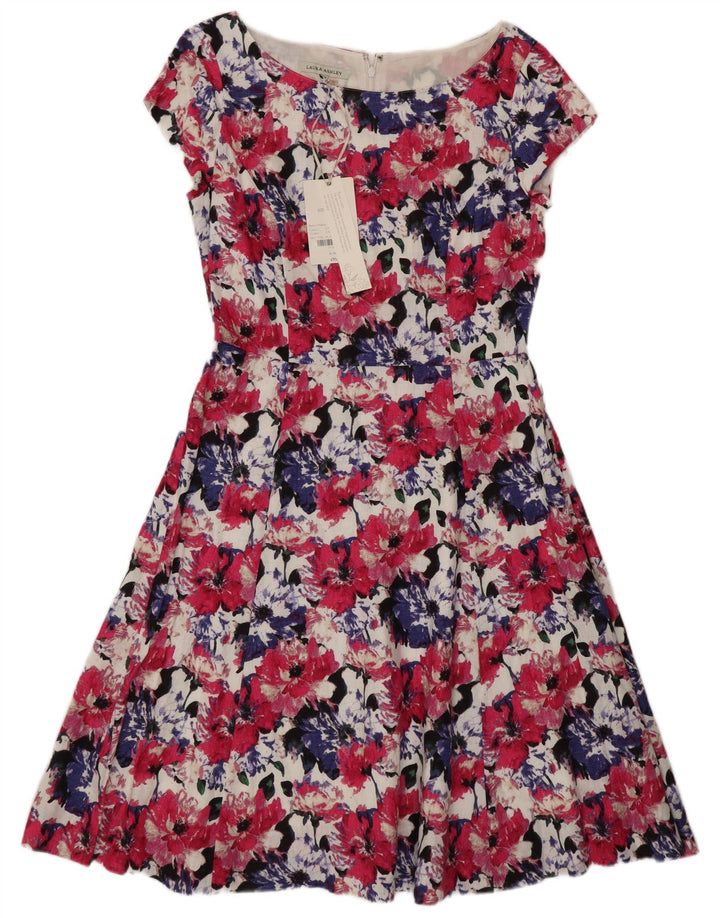 Laura Ashley Γυναικείο κανονικό φόρεμα τσαγιού UK 12 μεσαία πολύχρωμα φλοράλ