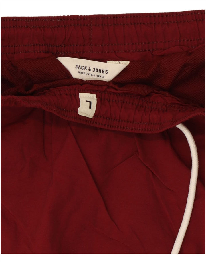 Jack & Jones Ανδρικό γραφικό σορτς κολύμβησης μεγάλο μπορντό πολυεστέρα