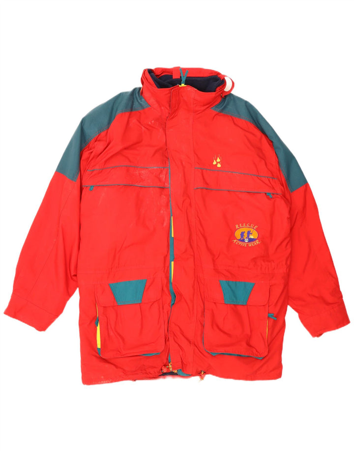 Vintage Ανδρικό μπουφάν σκι με κουκούλα UK 42 XL Κόκκινο πολυεστέρας
