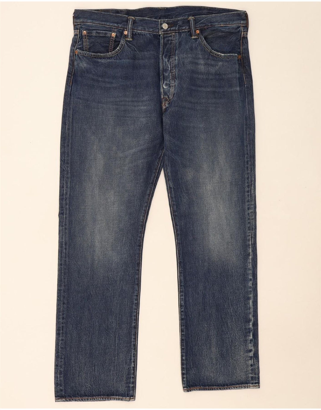 LEVI'S Ανδρικό τζιν 501 ίσιο W38 L32 Μπλε βαμβακερό