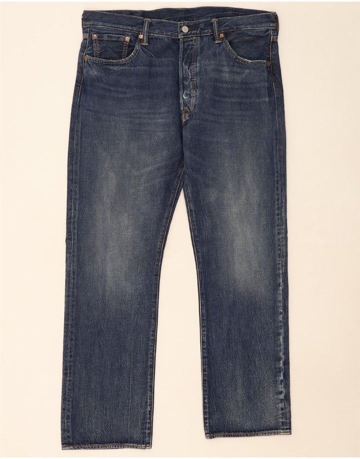 LEVI'S Ανδρικό τζιν 501 ίσιο W38 L32 Μπλε βαμβακερό
