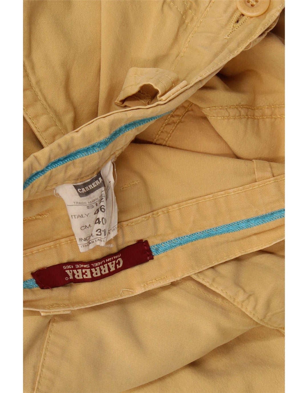 CARRERA Ανδρικό σορτς Cargo IT 46 Small W31 Κίτρινο Βαμβακερό