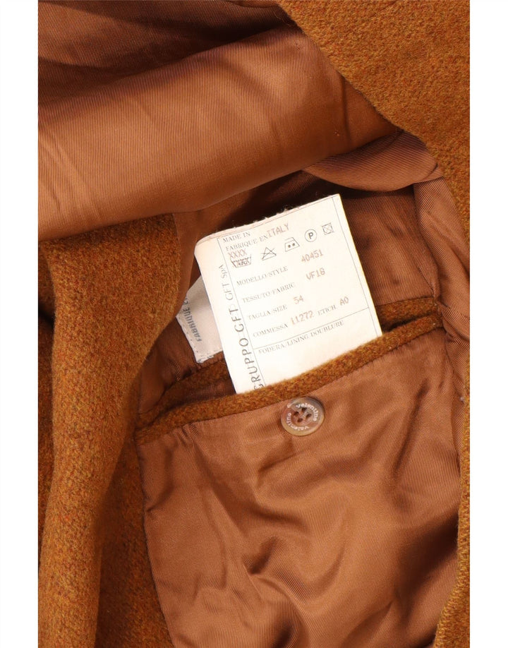 Valentino Ανδρικό τζάκετ Blazer 2 κουμπιών IT 54 2XL Καφέ Νέο μαλλί