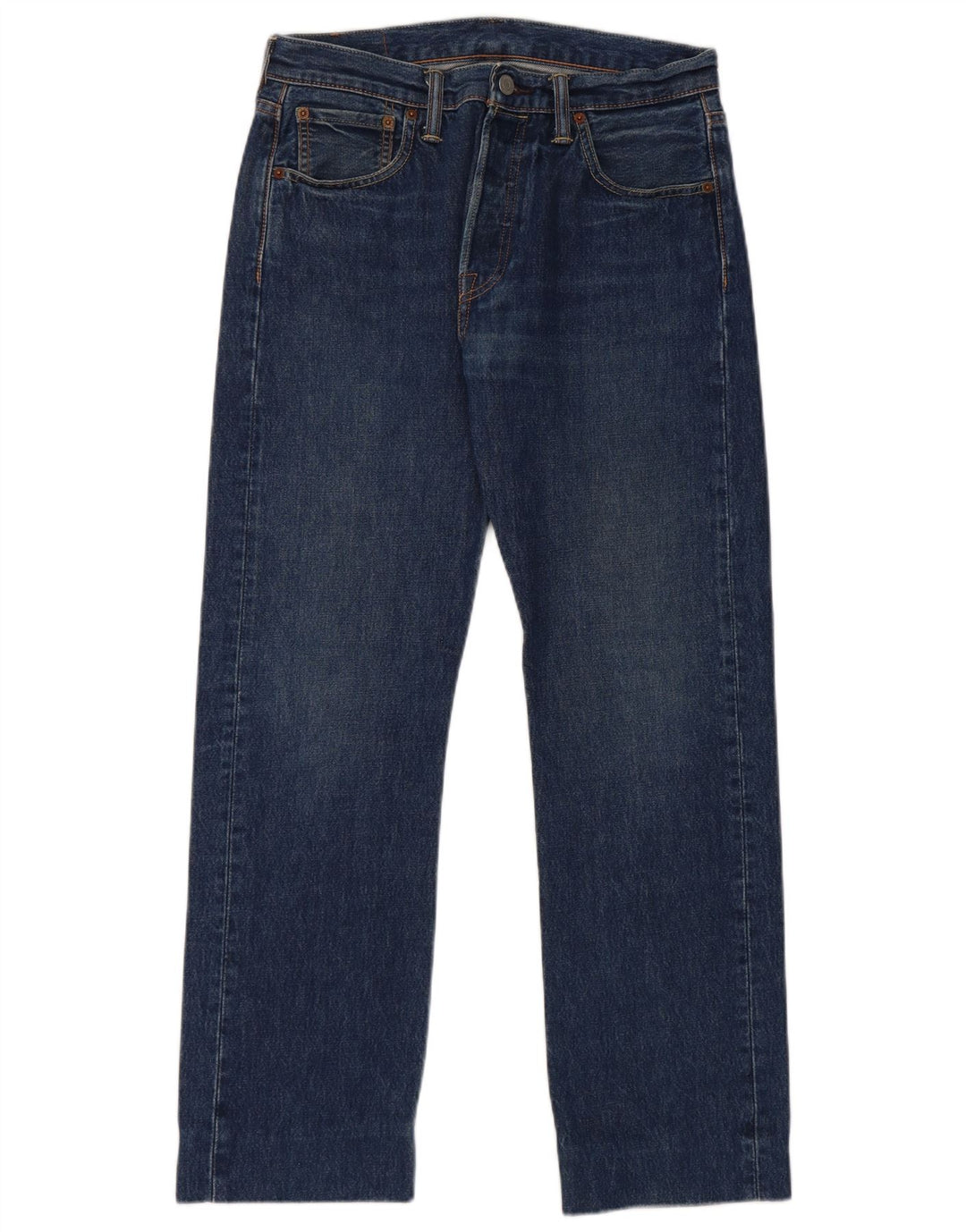 Levi's Mens 501 Straight Jeans W30 L28 Navy Blue Cotton