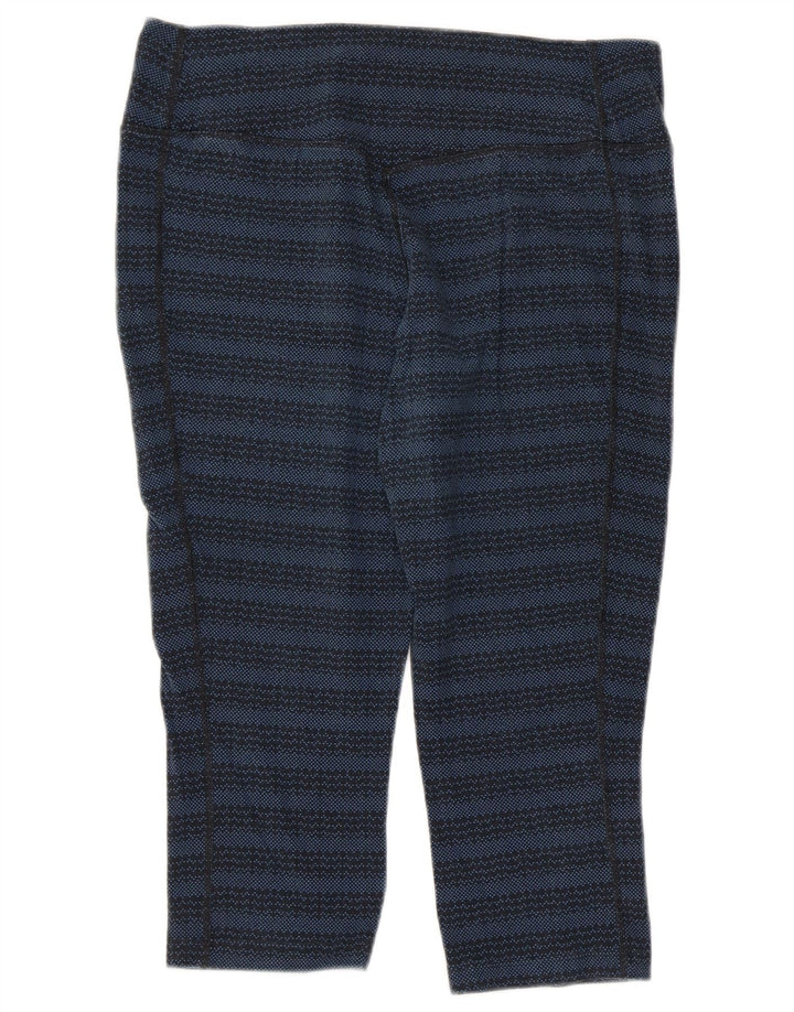 Γυναικεία κολάν NIKE Dri Fit Capri UK 14 Large Navy Blue ριγέ βαμβακερά