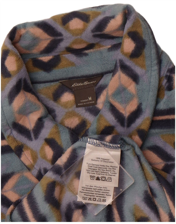 EDDIE BAUER Γυναικείο πουκάμισο Fleece UK 12 Medium Blue Fair Isle Polyester