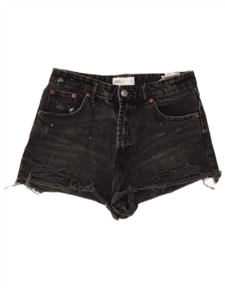Zara Γυναικείο τζιν σορτς EU 36 XS W26 Μαύρο