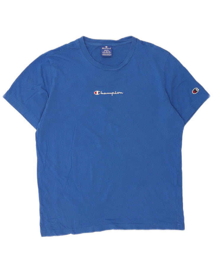 Champion Ανδρικό γραφικό T-Shirt Top Μικρό Μπλε Βαμβακερό