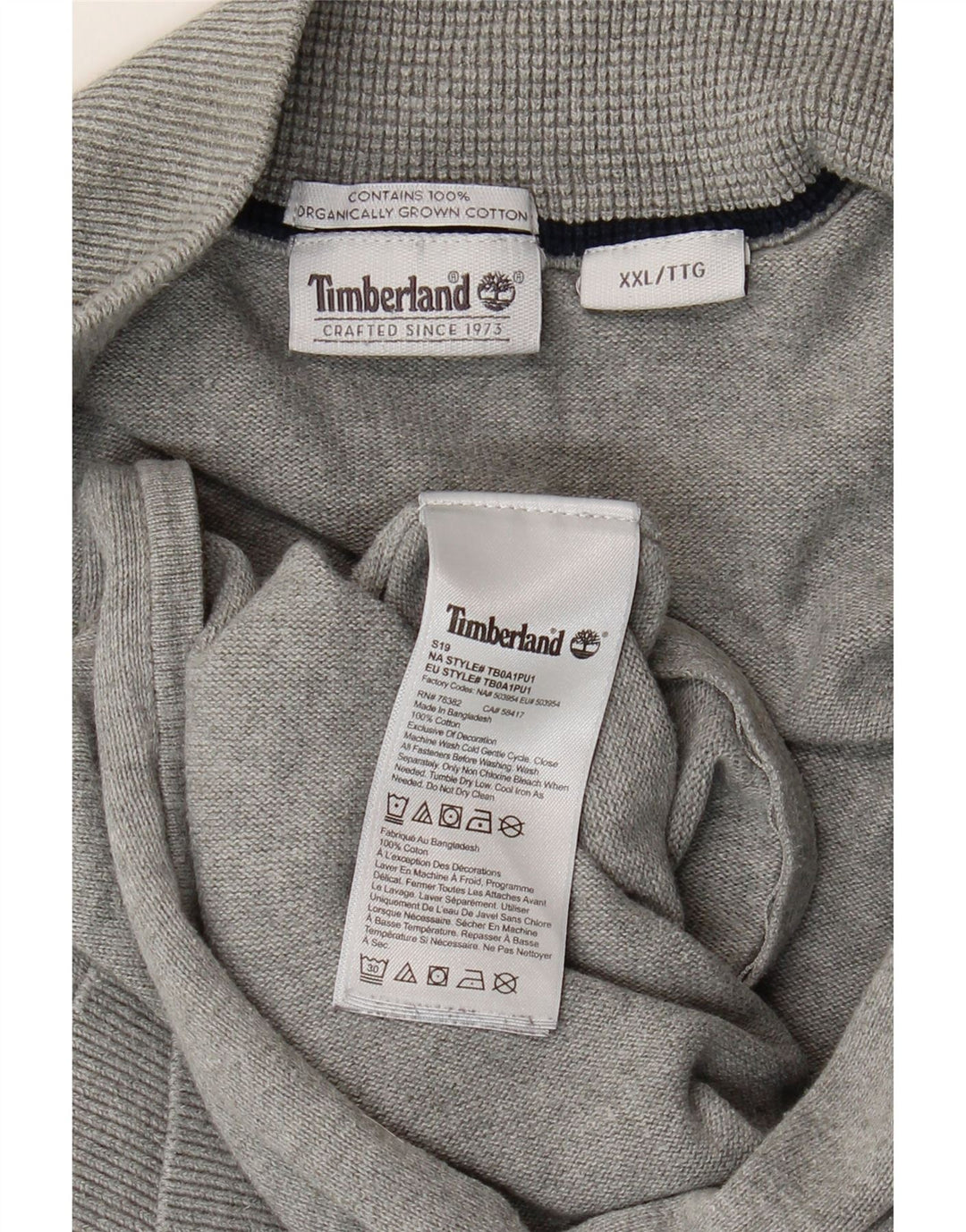 Ανδρικό πουλόβερ Timberland Cardigan 2XL Γκρι βαμβακερό
